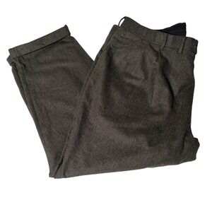 Coppley Gray Green S-100s Wool Pleated Cuffed Dress Pants (SZ 52) 45x28 Actual